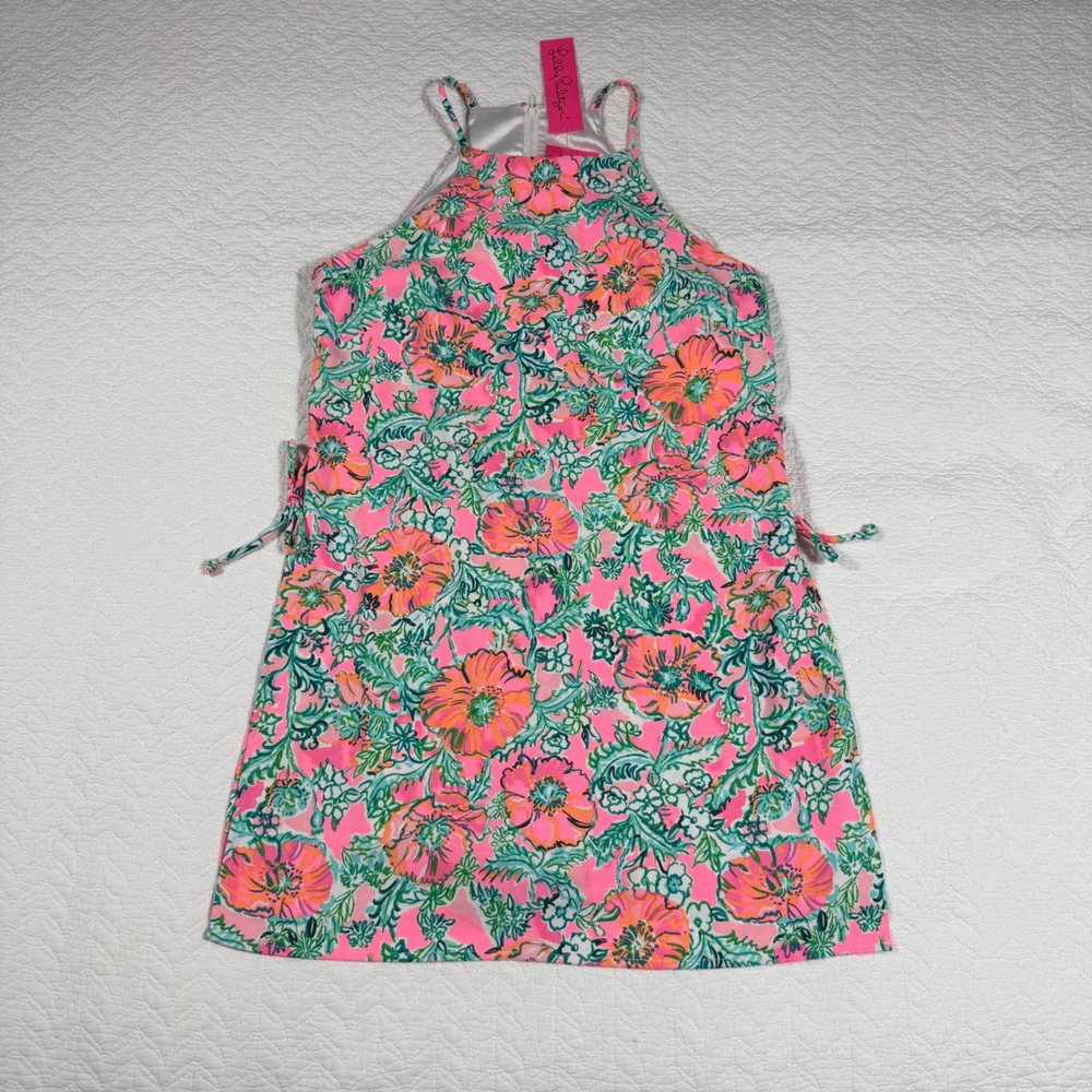 Lilly Pulitzer Pearl Romper Womens 8 Pink Preppy Floral Halter Skort NWT $218